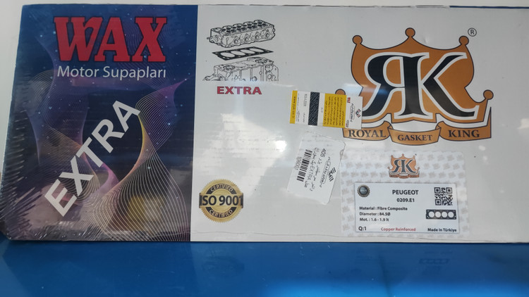 واشر سرسیلندر پژو 405 یک سوراخ EXTRA وکس (WAX) ترکیه مناسب موتور XU7