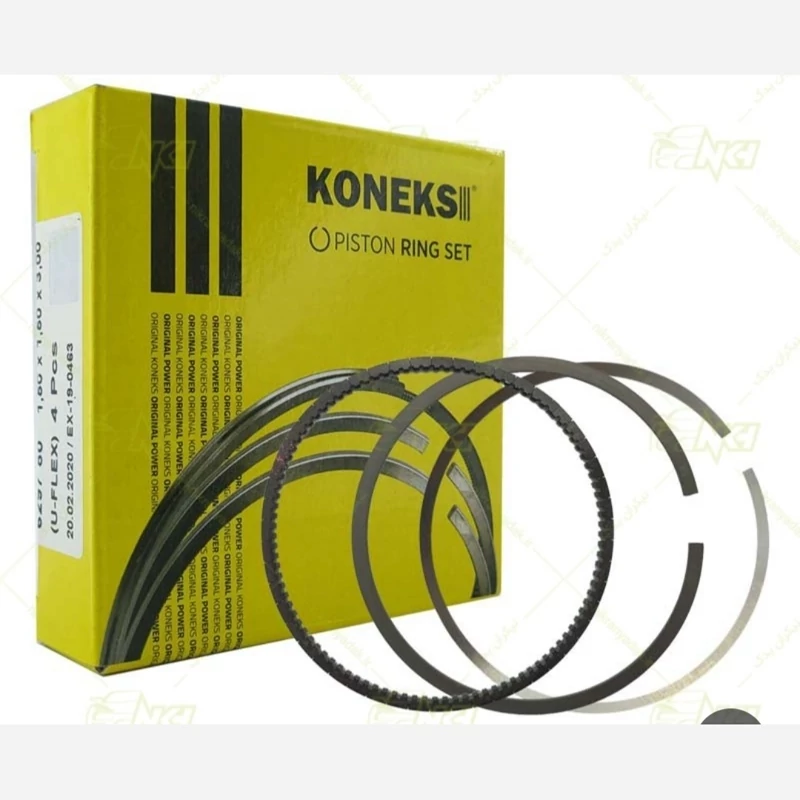 رینگ پیستون کونکس (KONEKS) یوفلکس اورجینال مناسب برای پژو 405 موتور XU7 | ست کامل رینگ موتور
