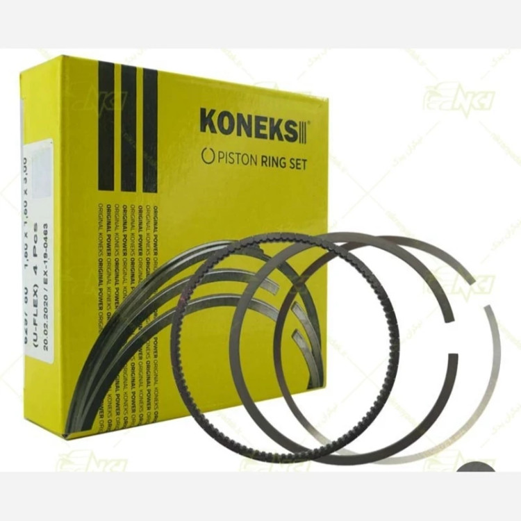 رینگ پیستون کونکس (KONEKS) یوفلکس اورجینال مناسب برای پژو 405 موتور XU7 | ست کامل رینگ موتور