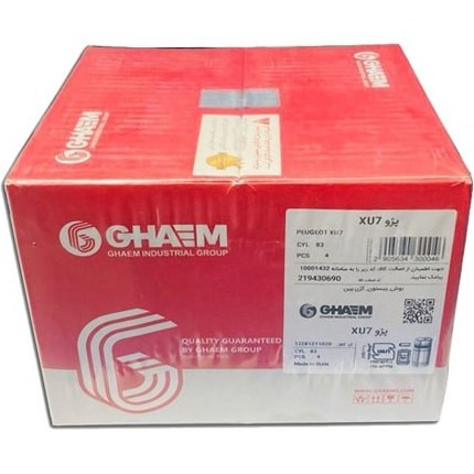 بوش و پیستون و گژنپین قائم مناسب پژو 405 موتور XU7 | بسته 4 عددی
