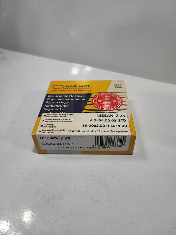 رینگ پیستون مارموت MARMOT لهستان سایز استاندارد اصلی مناسب برای نیسان وانت